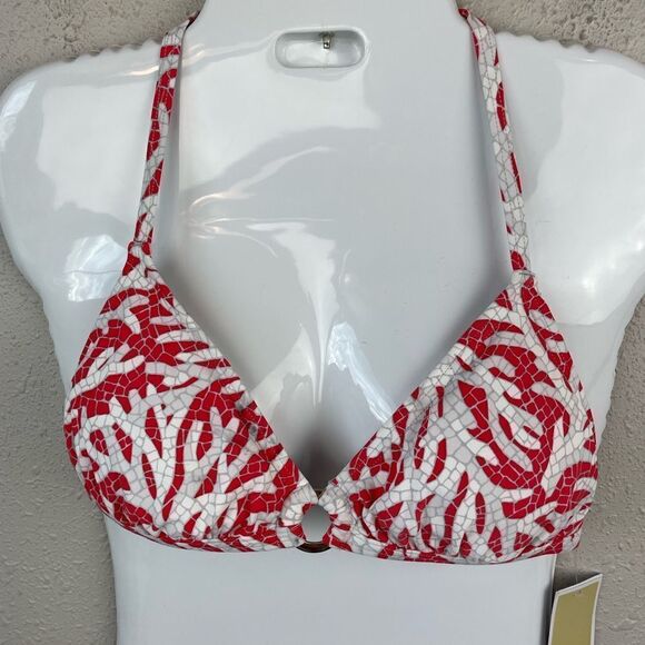 NWT MICHAEL Michael Kors Sea Coral Bikini Top and Matching Bottoms Size S - Picture 2 of 4